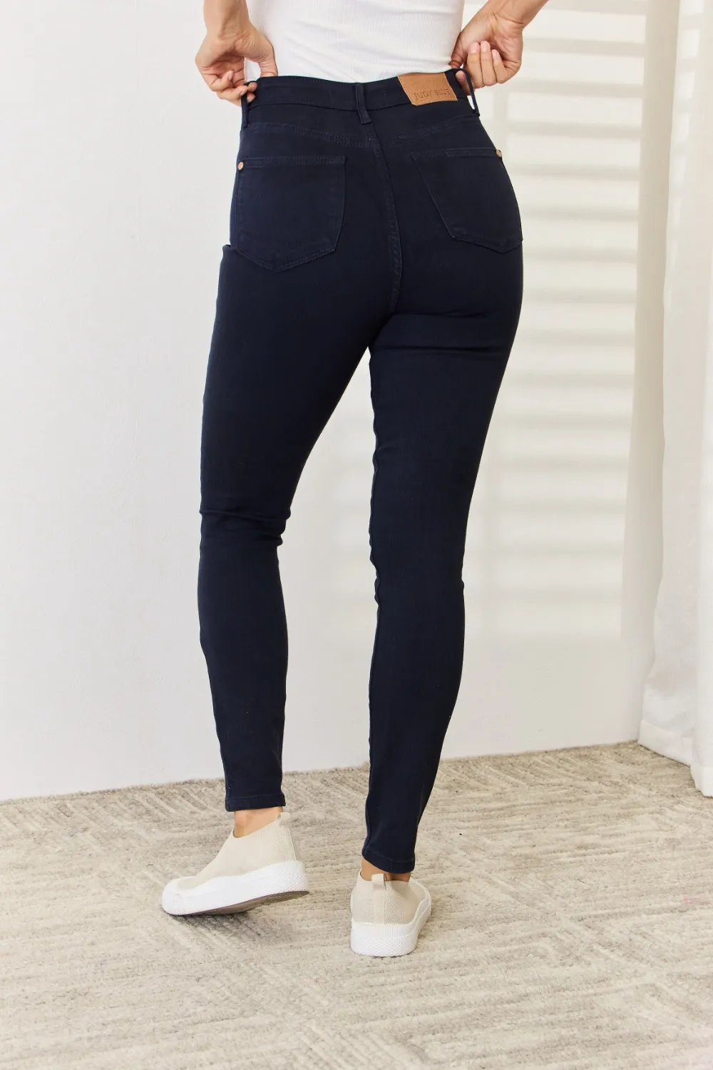 Full Size Garment Dyed Tummy Control Skinny Jeans, image 3