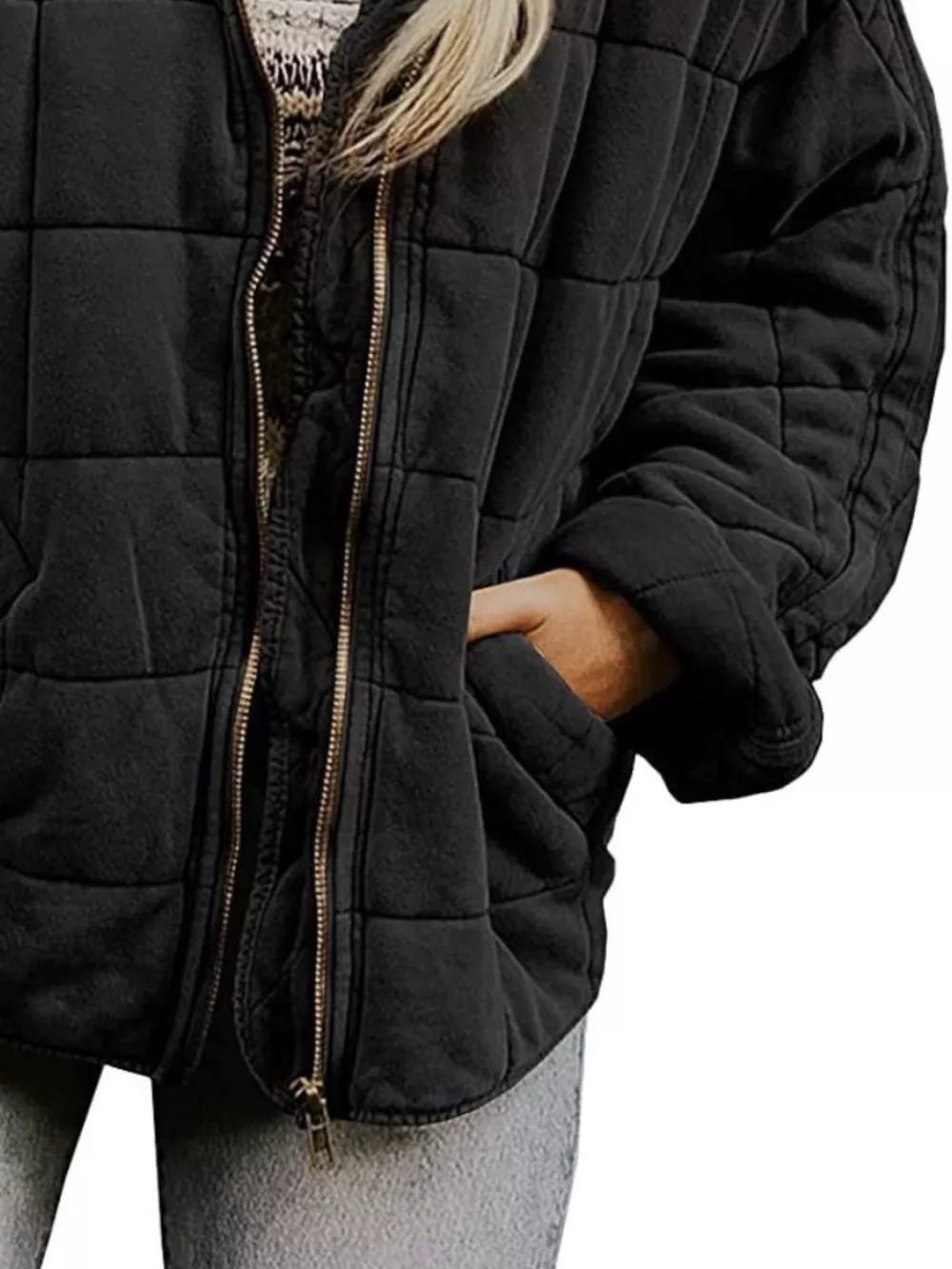 Quilted Zip Up Outerwear, image 5