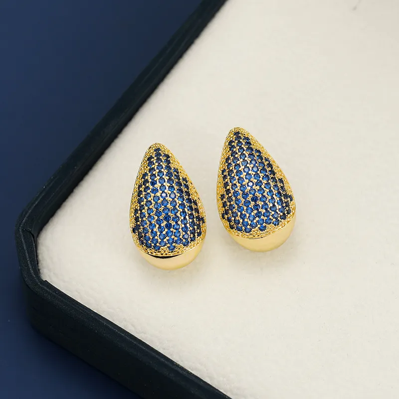 18K Gold-Plated Zircon Teardrop Earring, image 6