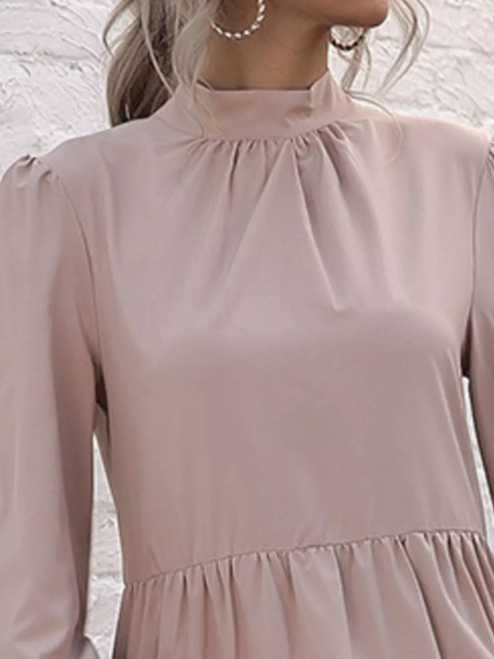 High-Low Flounce Sleeve Dress, image 7