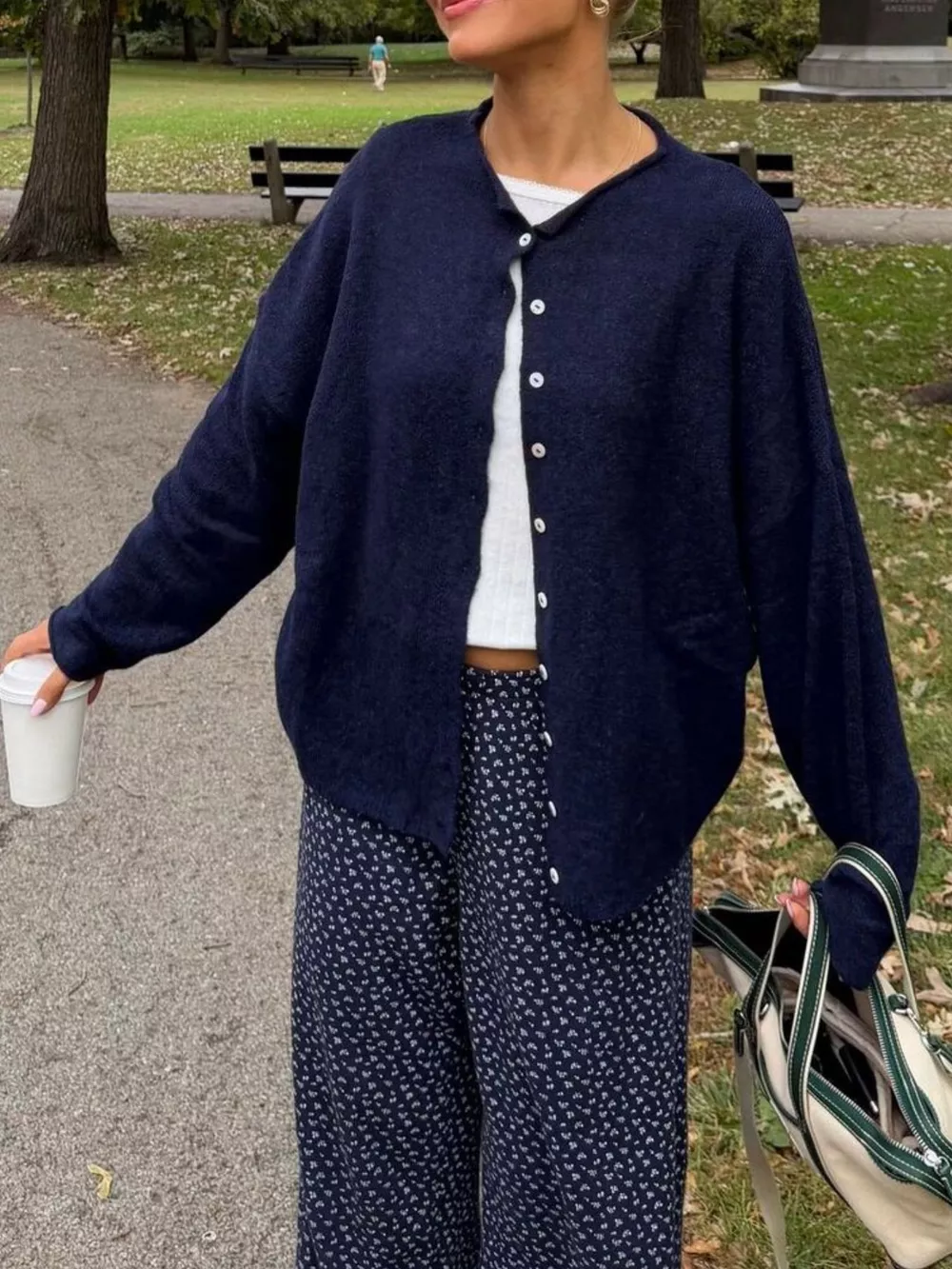 Button-Down Dropped Shoulder Cardigan, image 20