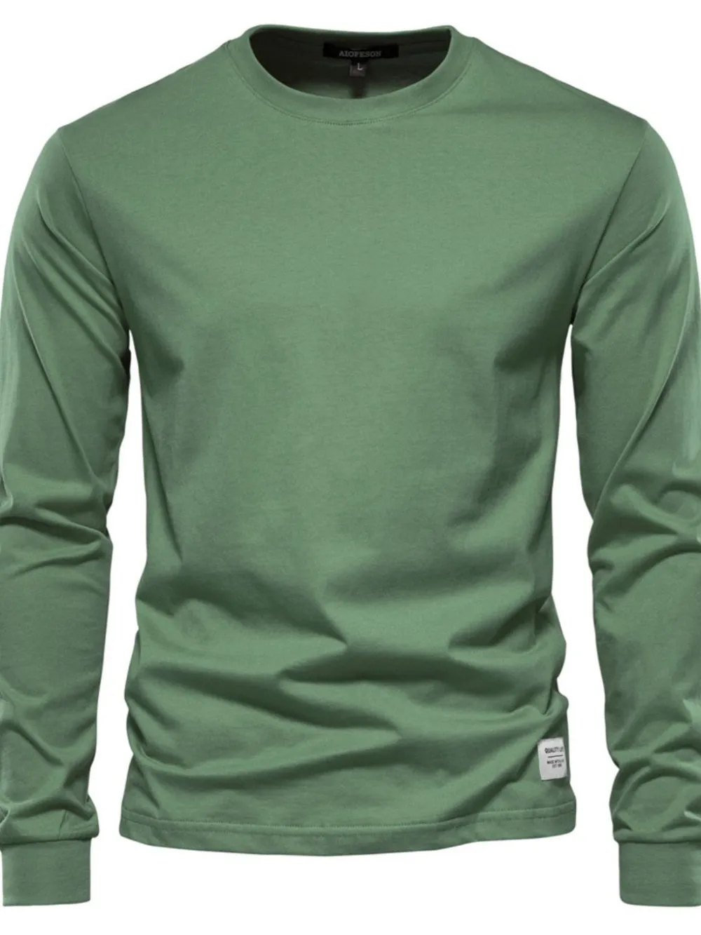 Men's Full Size Round Neck Long Sleeve T-Shirt Plus Size, image 10