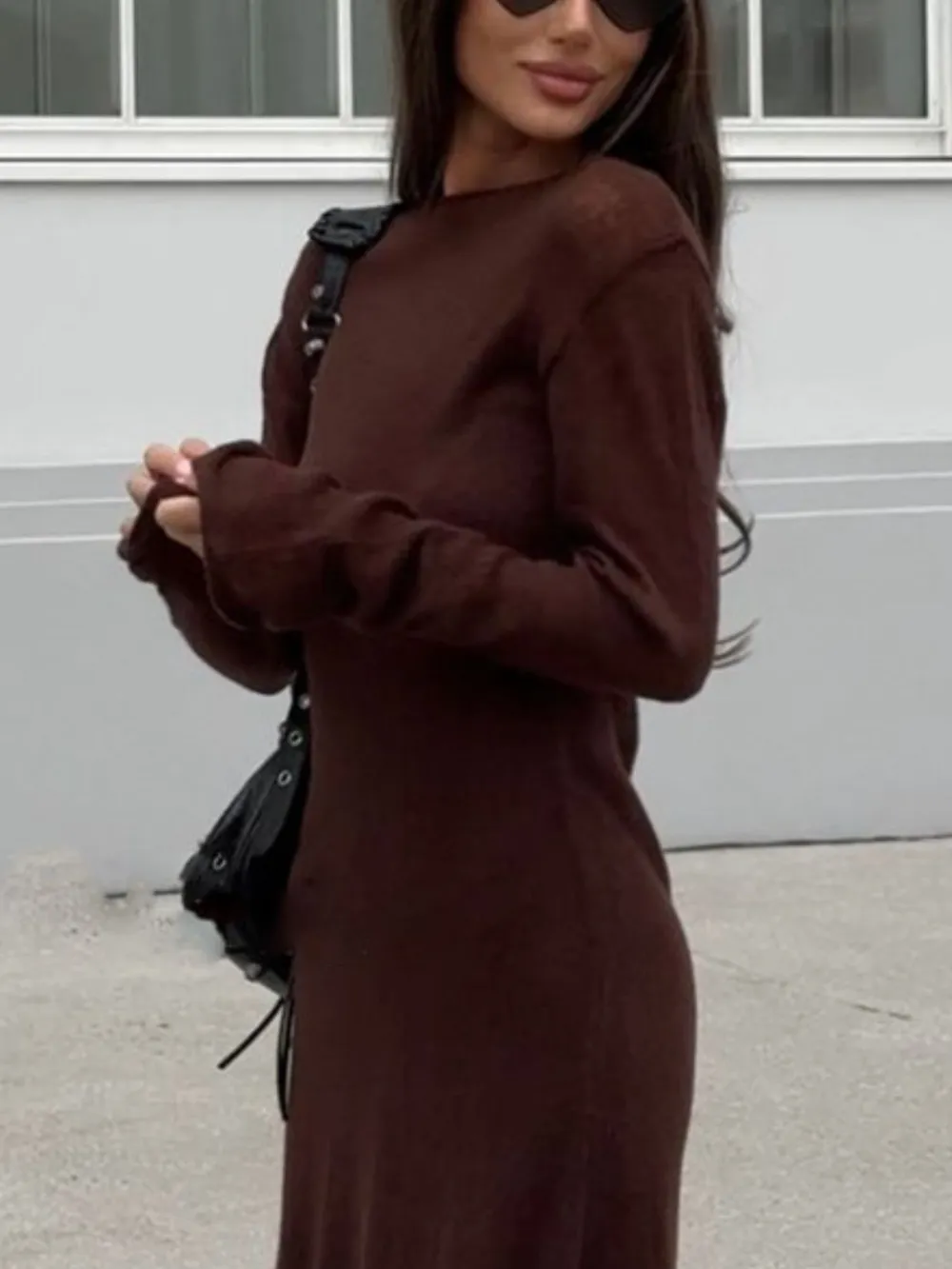 Ribbed Knit Cami Dress and Cover Up Sweater Set, image 20