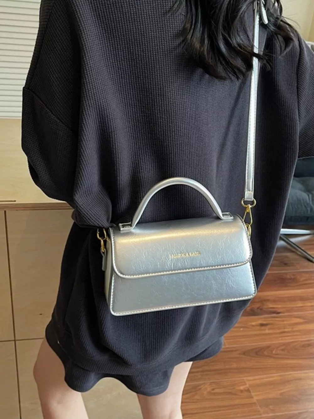 Top Handle Flap Crossbody Bag, image 8