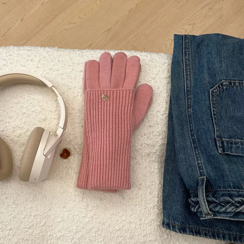 Ribbed Knit Touchscreen Gloves, image 12