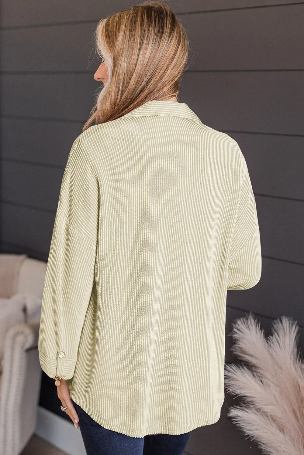 Striped Collared Neck Long Sleeve Shirt, image 15