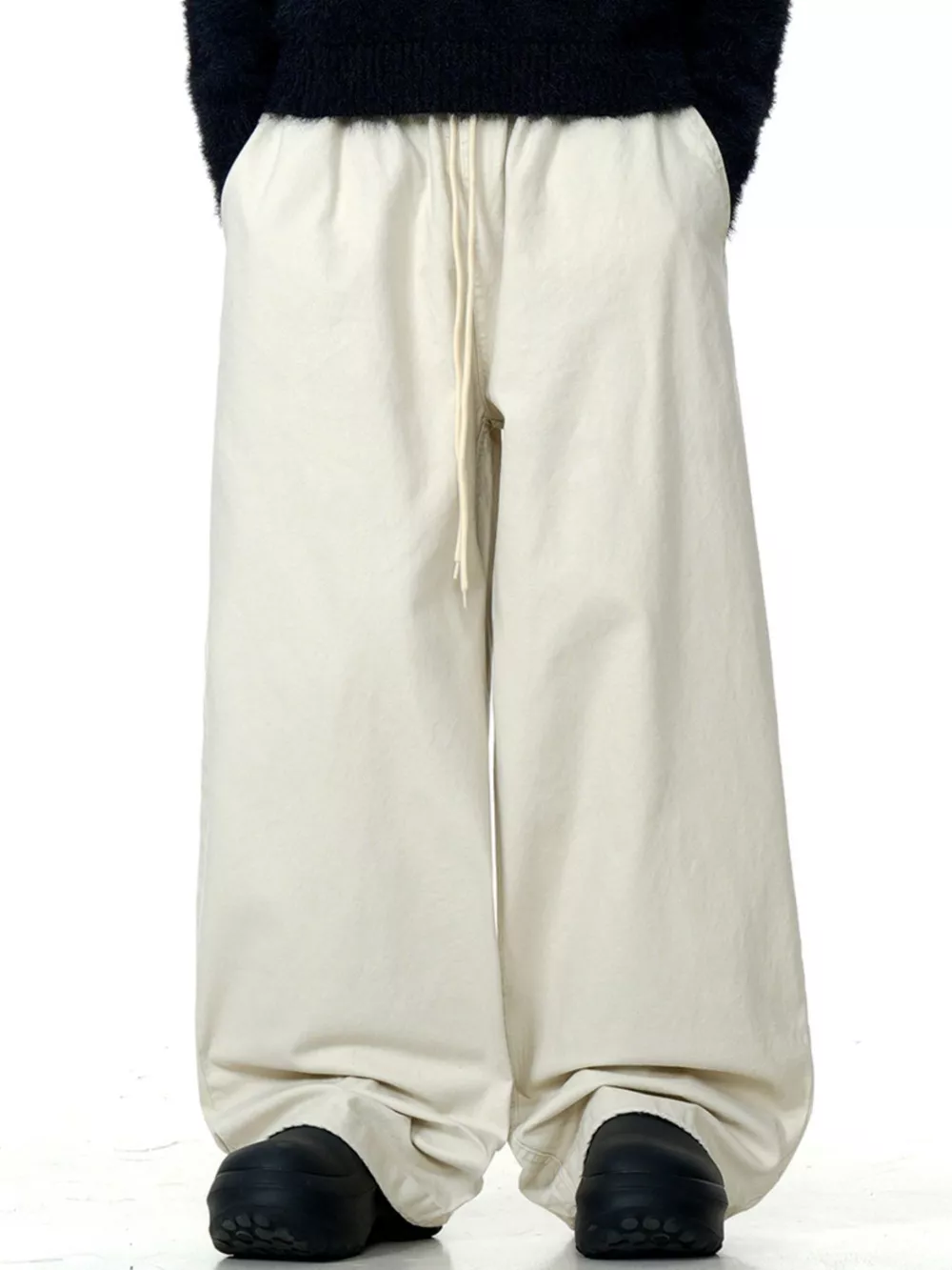 Men's Wide Leg Drawstring Casual Pants, image 2