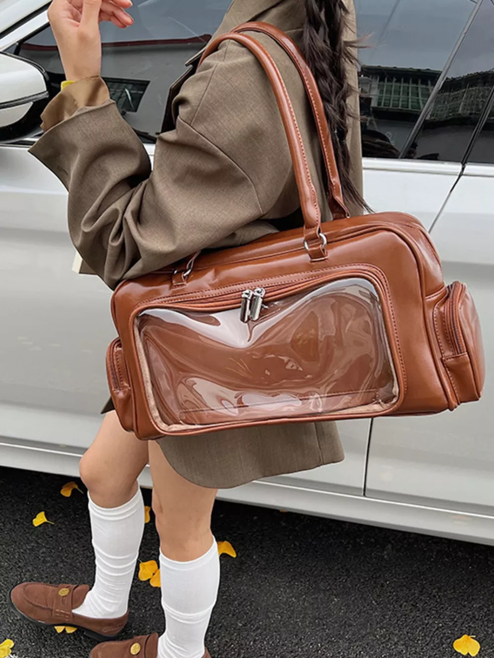 Vintage Style PU Leather Handbag, image 3