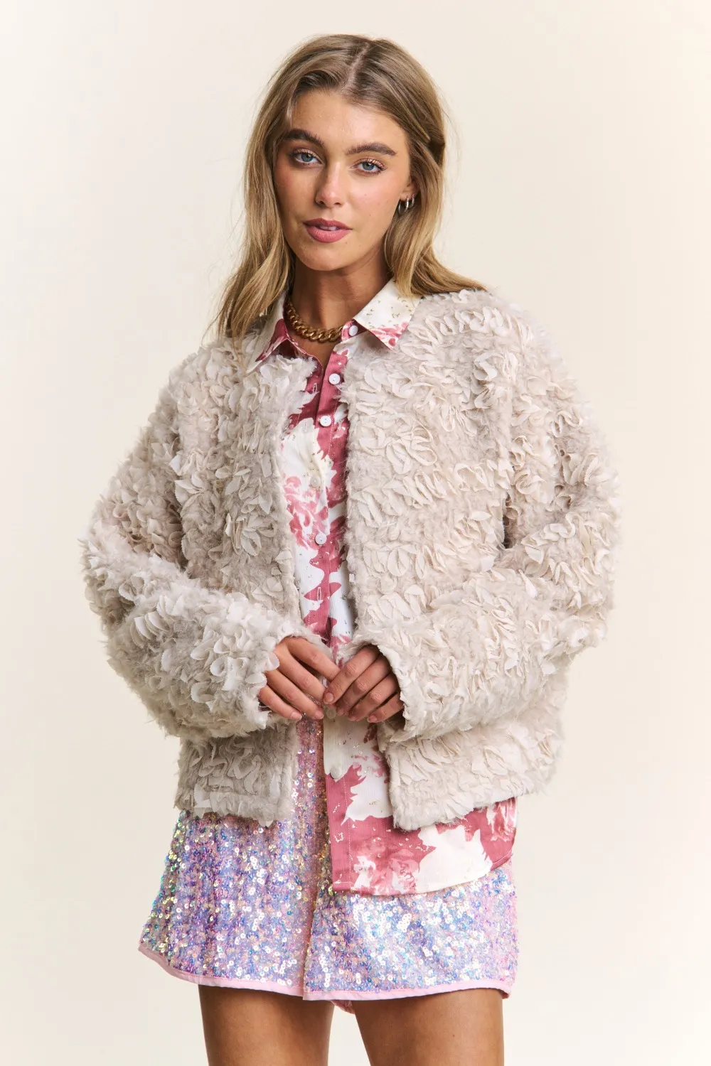 Mixed Fabric Chic Jacket, image 3