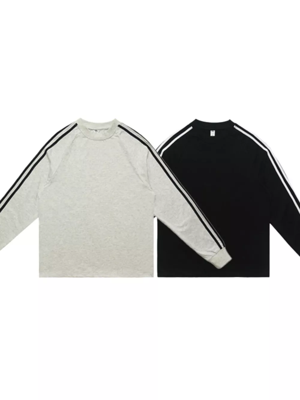 Men's Striped Round Neck Long Sleeve T-Shirt, image 9