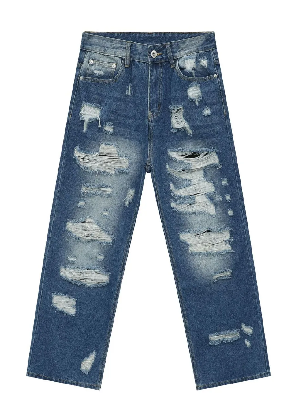 Men's Distressed Jeans with Pockets, image 5