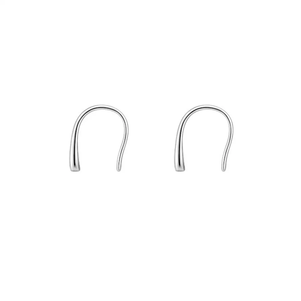 925 Sterling Silver U Shaped Earrings, image 4