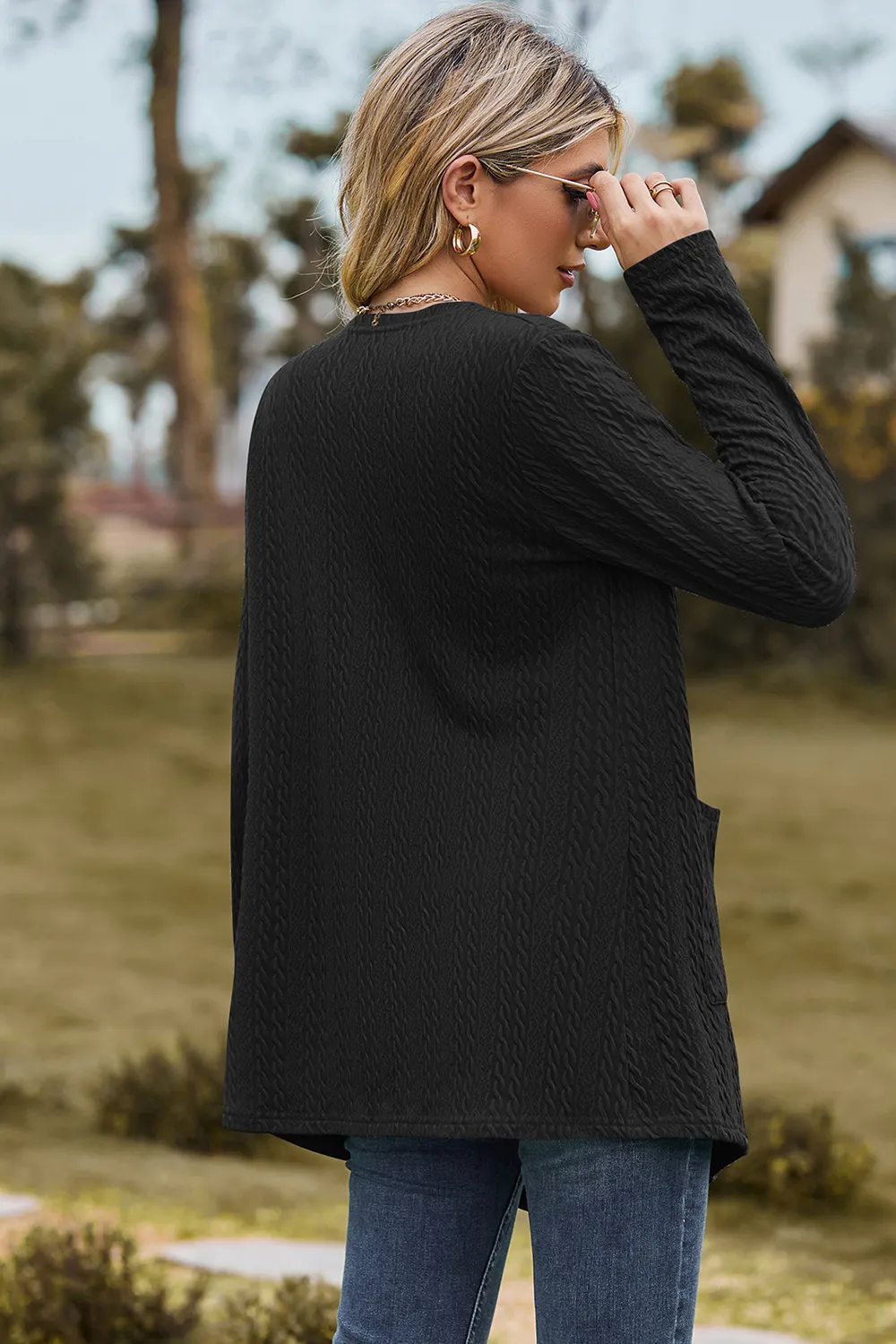 Open Front Long Sleeve Cardigan, image 6