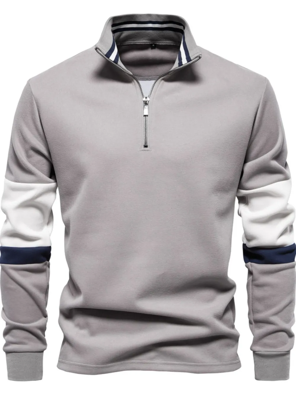 Men's Color Block Long Sleeve Polo, image 9