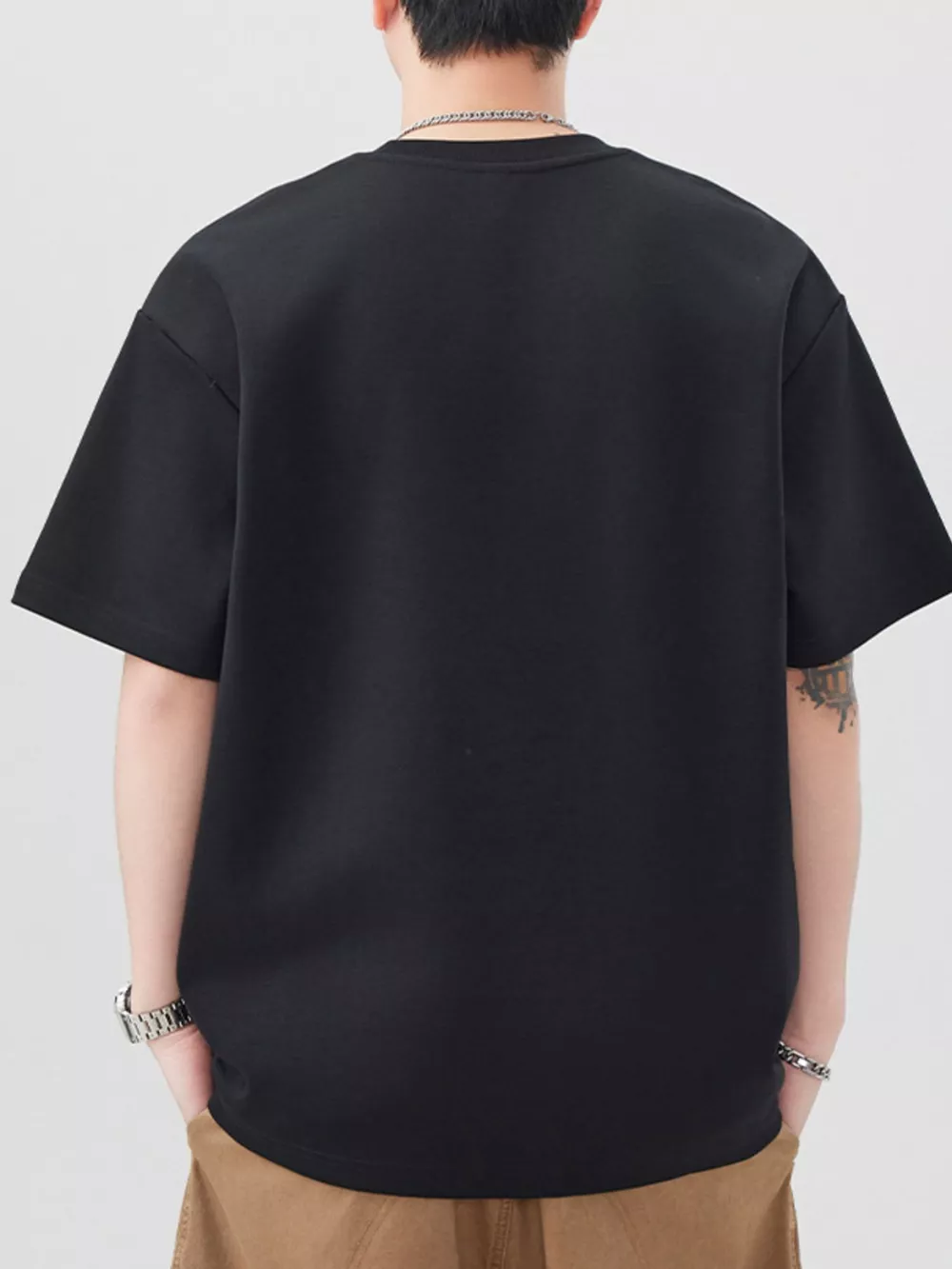 Men's Plus Size Round Neck Short Sleeve T-Shirt, image 5