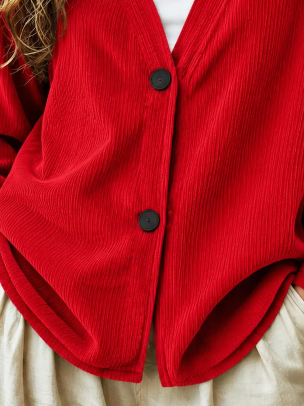 Casual Corduroy Button-Up Cardigan, image 14