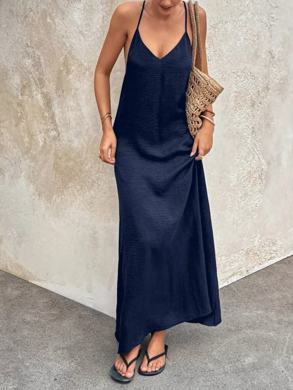 V-Neck Maxi Cami Dress, image 5