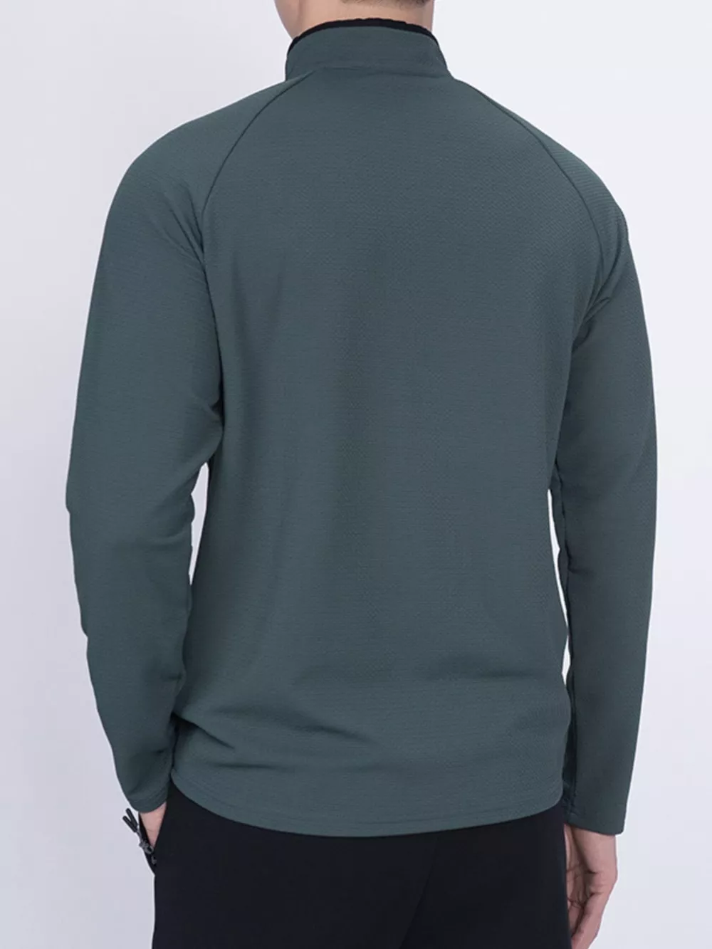 Men's Plus Size Casual Long Sleeve Quarter T-Shirt, image 7