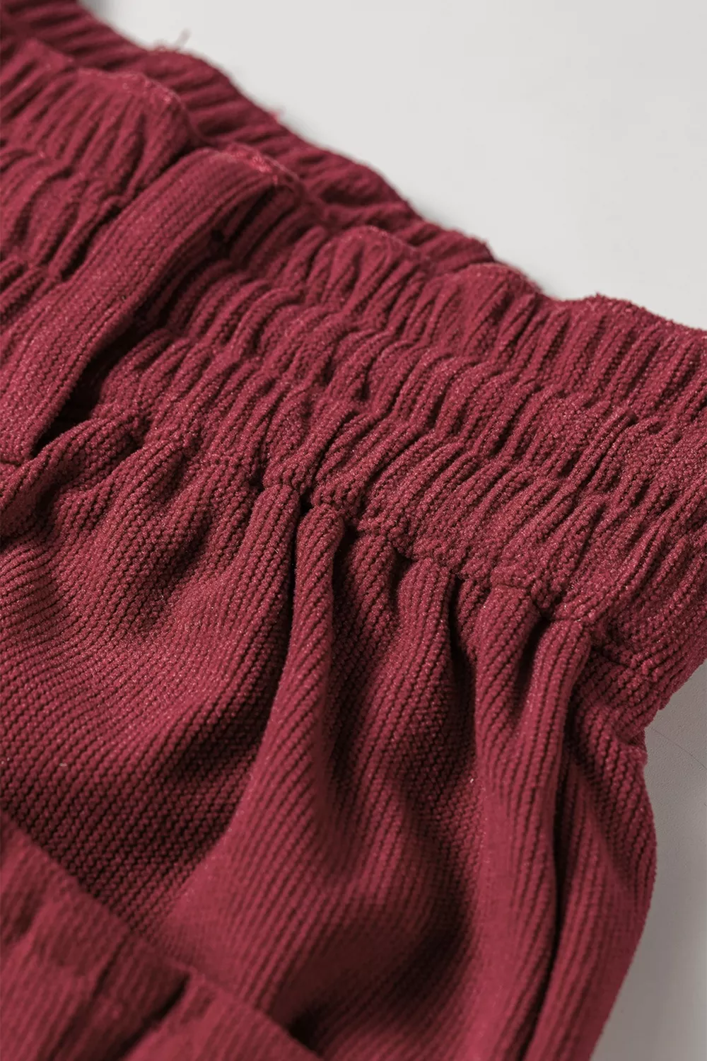 Elastic Waist Drawstring Corduroy Casual Pants, image 9