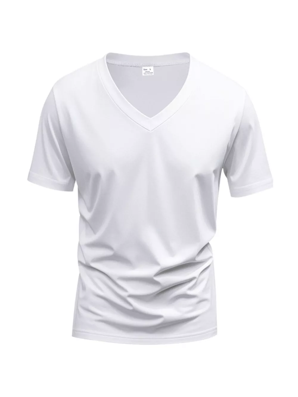 Men's Full Size Slim Fit V-Neck Basic T-Shirt Plus Size, image 20