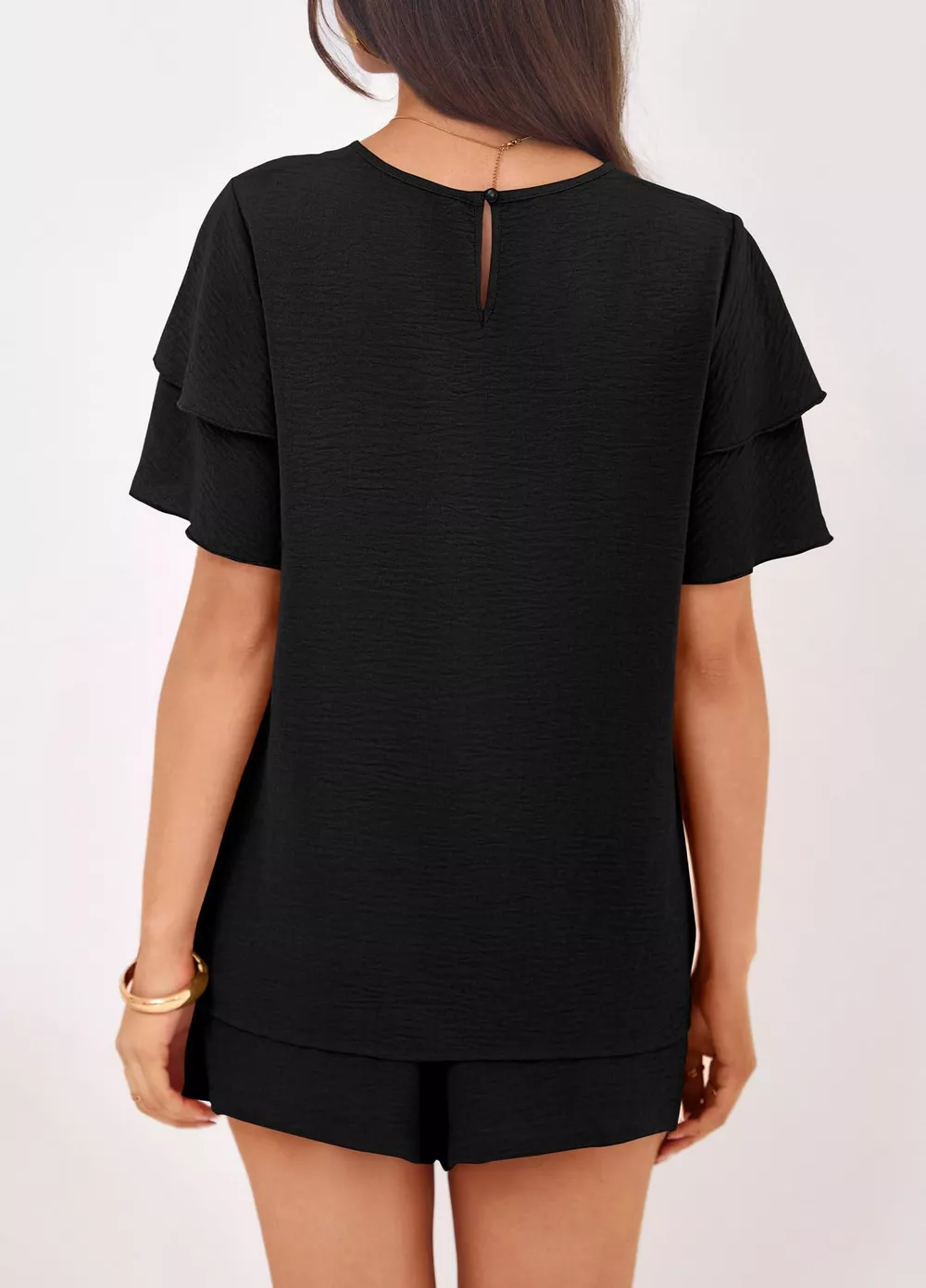 Ruffle Sleeve Top and Shorts Two-Piece Set, image 8