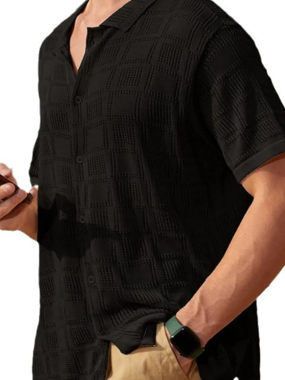 Men's Full Size Button Down Short Sleeve Plus Size, image 7