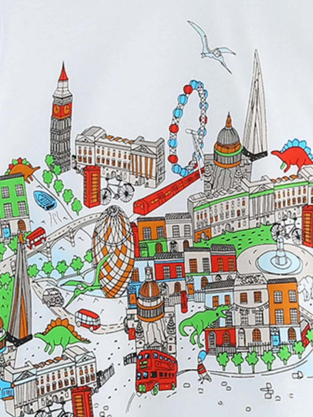 Children's London Skyline Dinosaur Adventure T-Shirt, image 3