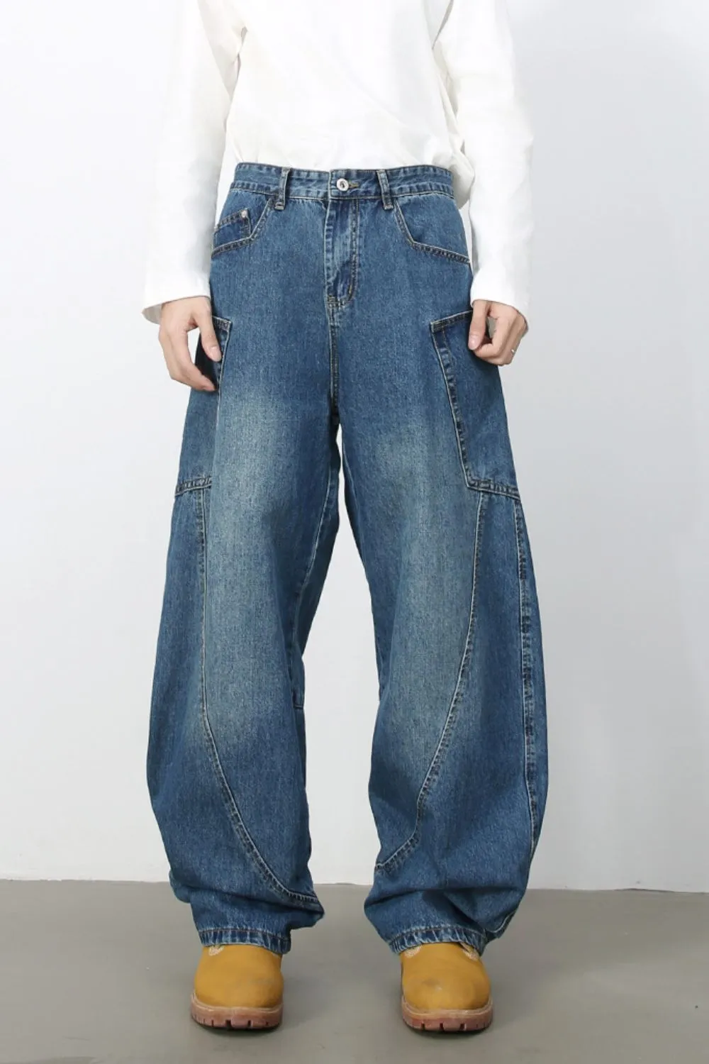 Men's Wide Leg Jeans, image 2