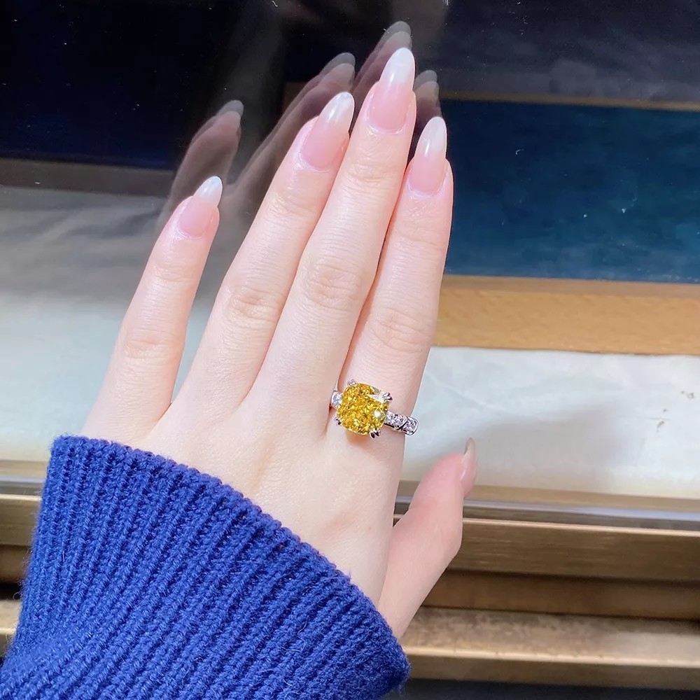925 Sterling Silver Zircon Geometric Ring