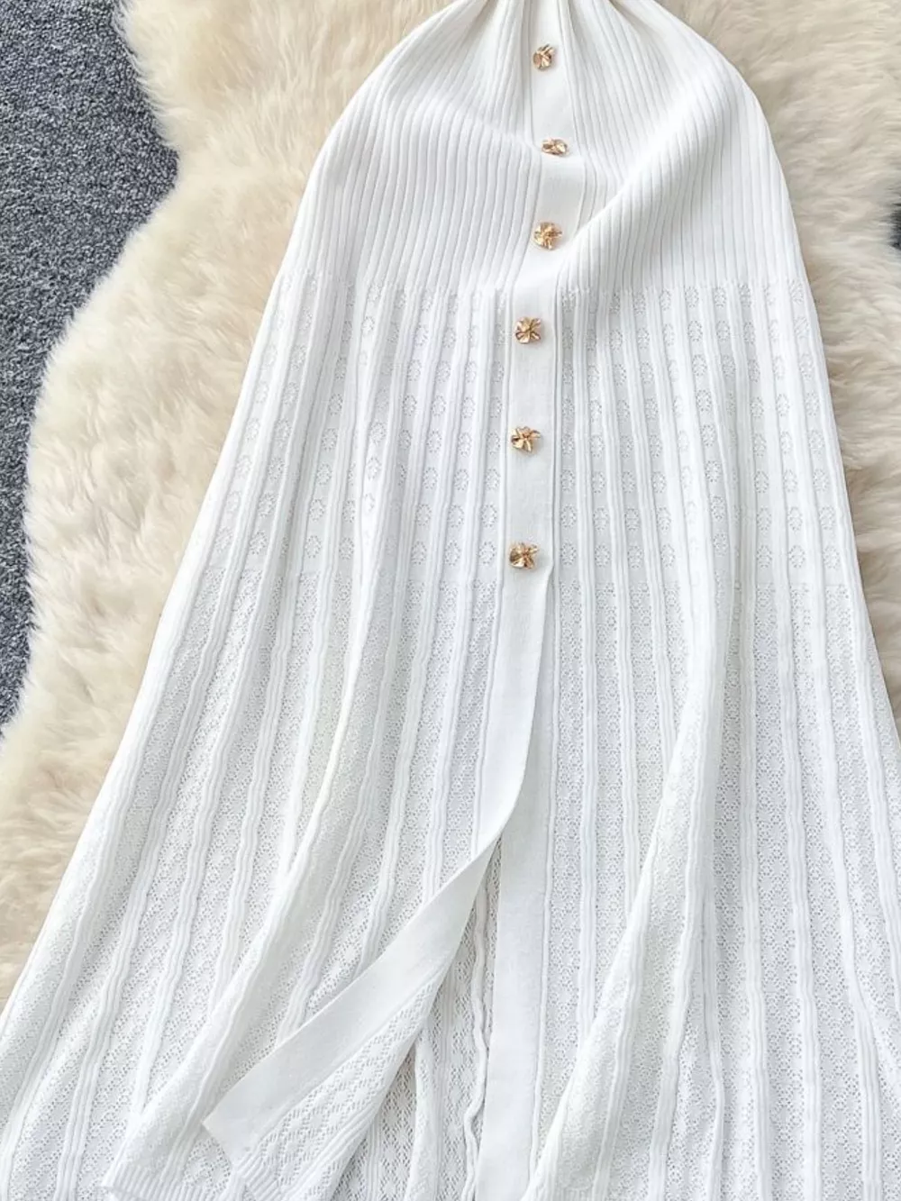 Button Front Short Sleeve Knit Dress, image 18