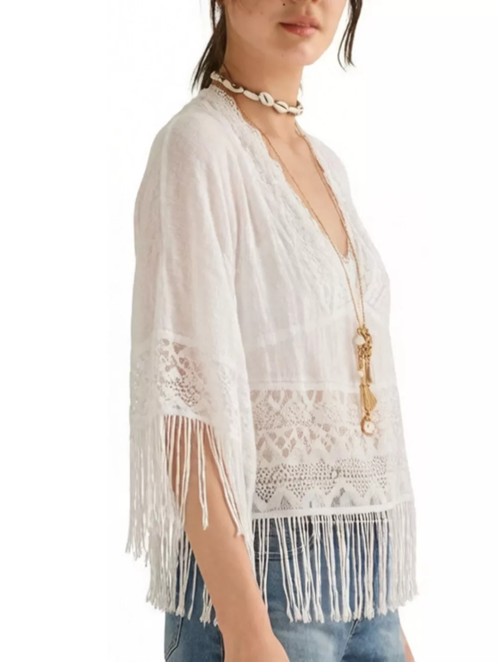 Lace Fringe Cover-Up, image 2