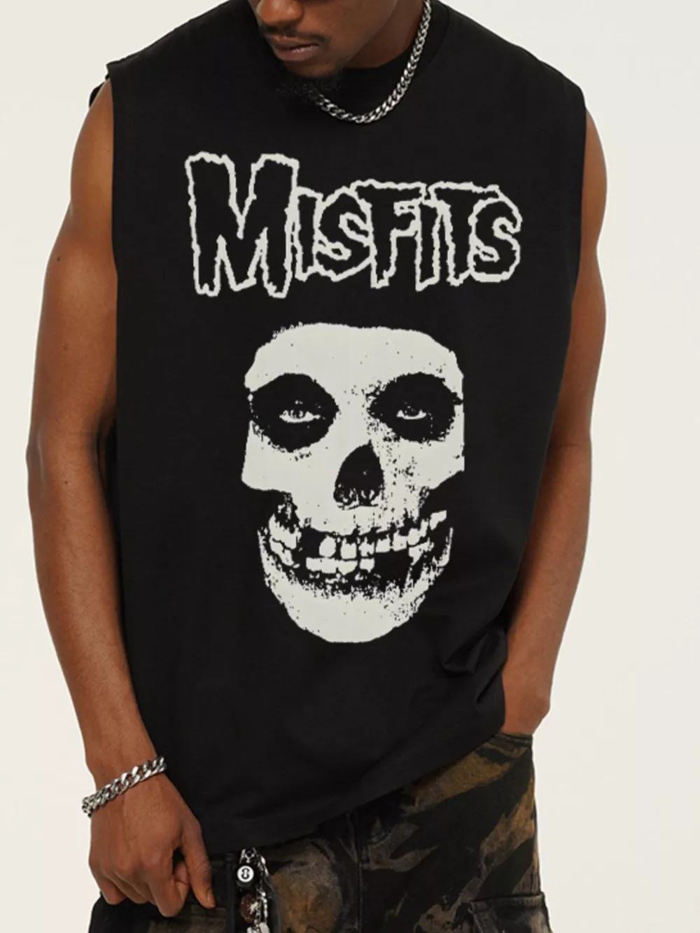 Men's Skull Graphic Sleeveless Tank Top
