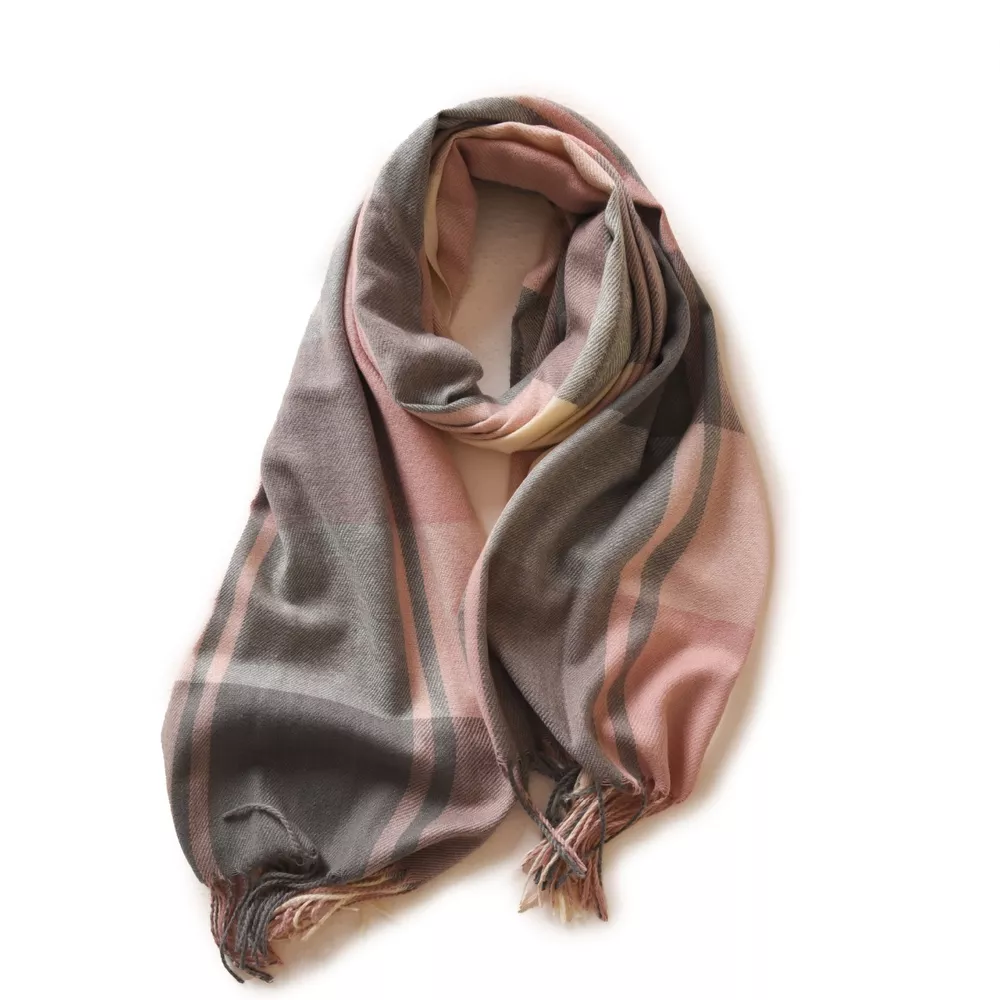 Plaid Fringe Scarf, image 7