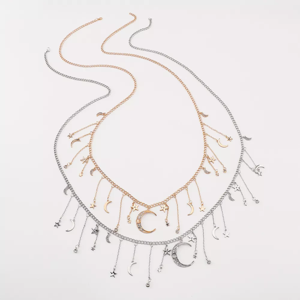 Moon & Star Charm Necklace, image 8