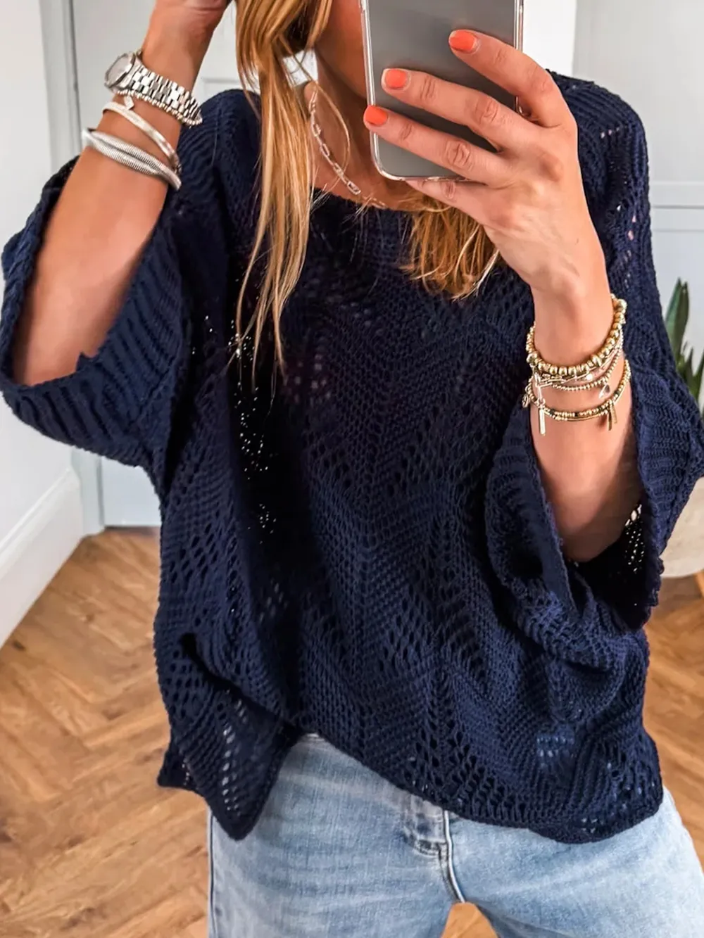 Crochet Long Sleeve Sweater, image 4