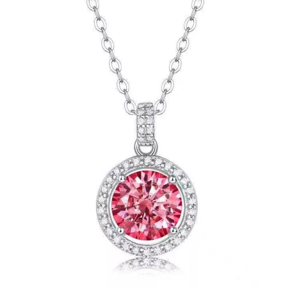 3 Carat Moissanite 925 Sterling Silver Pendant Necklace, image 5