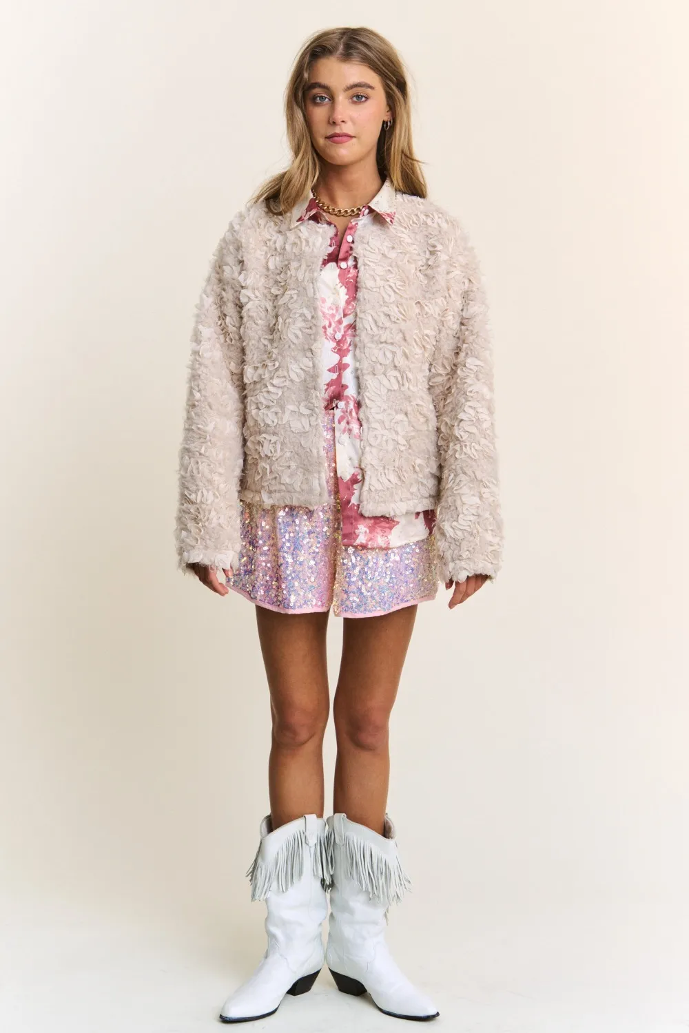 Mixed Fabric Chic Jacket, image 5