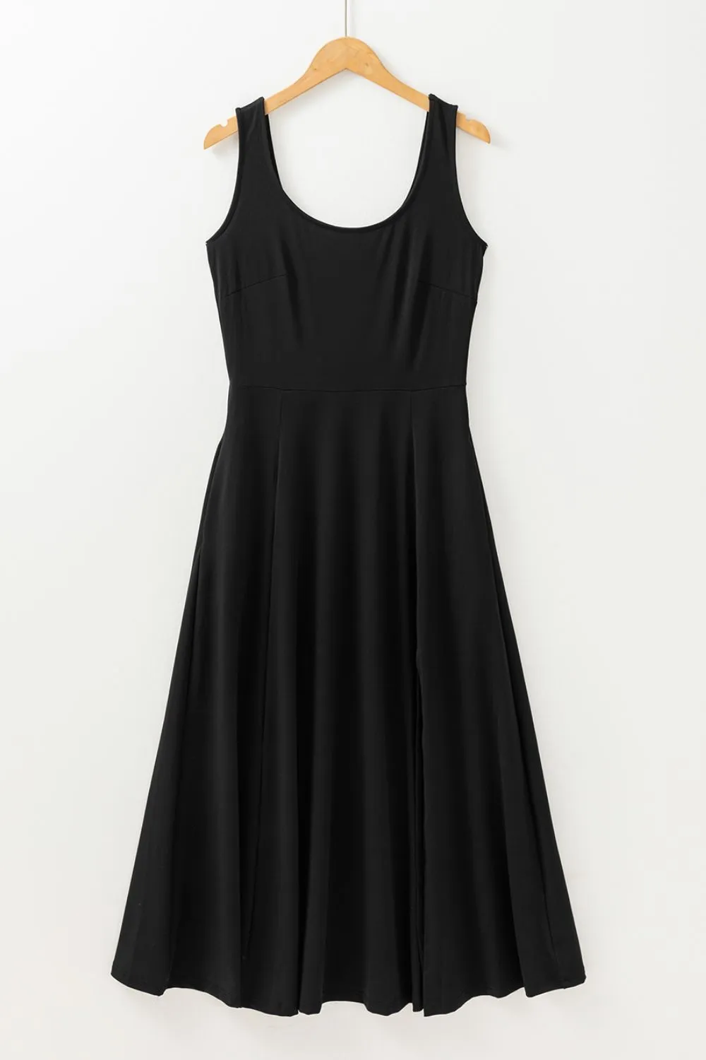 Side Slit Scoop Neck Wide Strap Dress, image 7