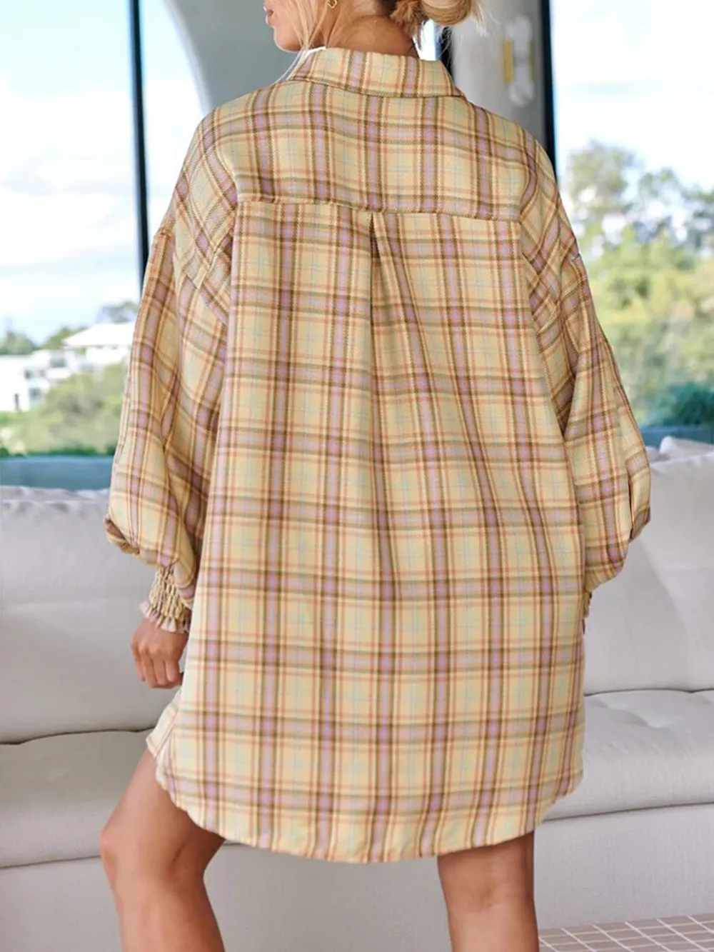 Plaid Button Up Long Sleeve Shirt, image 12
