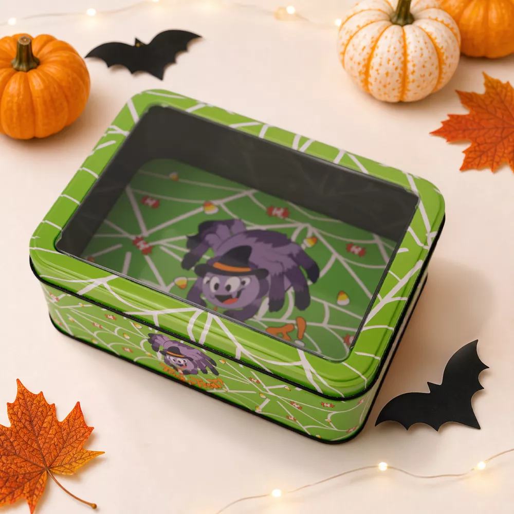 Halloween Decorative Metal Storage Box with Window Display, image 8