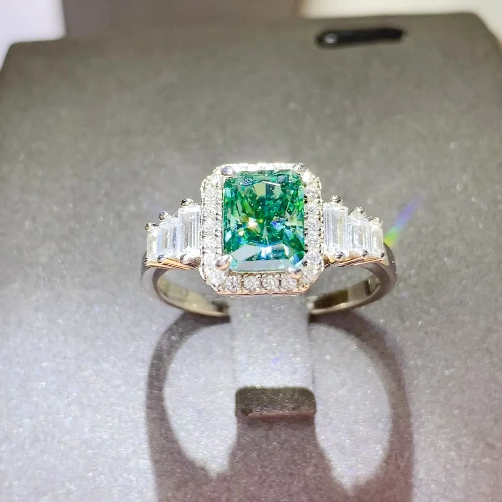 2 Carat Moissanite 925 Sterling Silver Ring, image 2