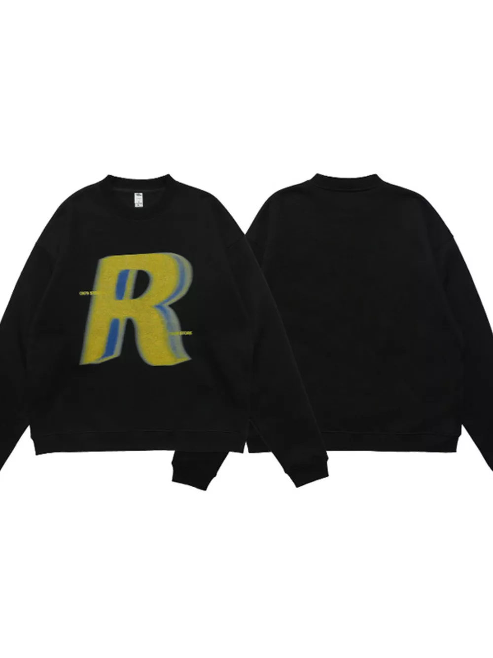 Men's Letter R Drop Shoulder Sweatshirt, image 8