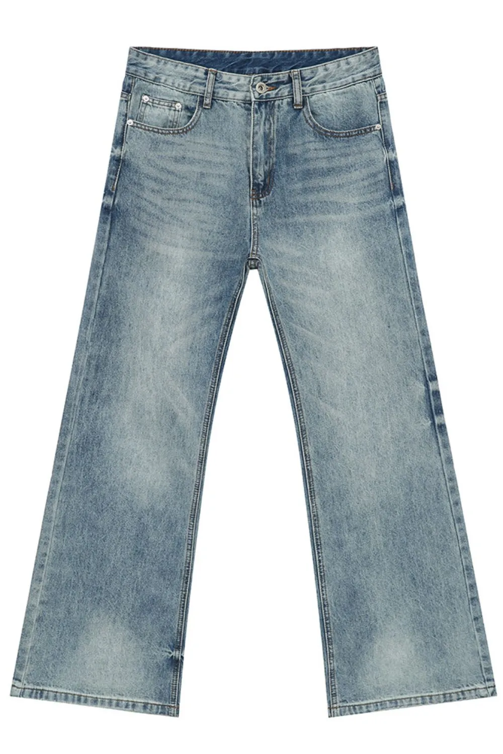 Washed High Rise Bootcut Jeans, image 6