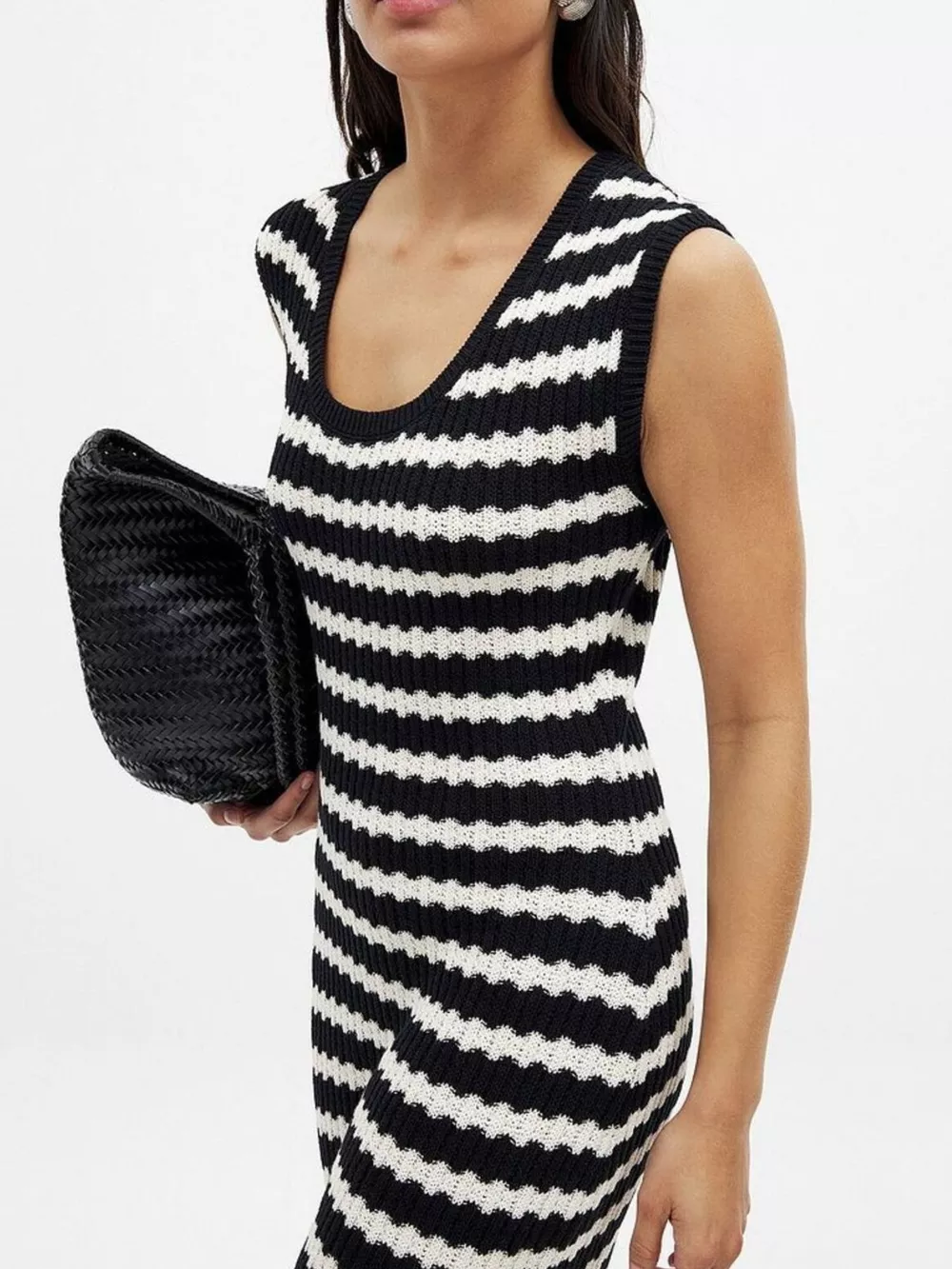 Side Slit Sleeveless Midi Knit Dress, image 6
