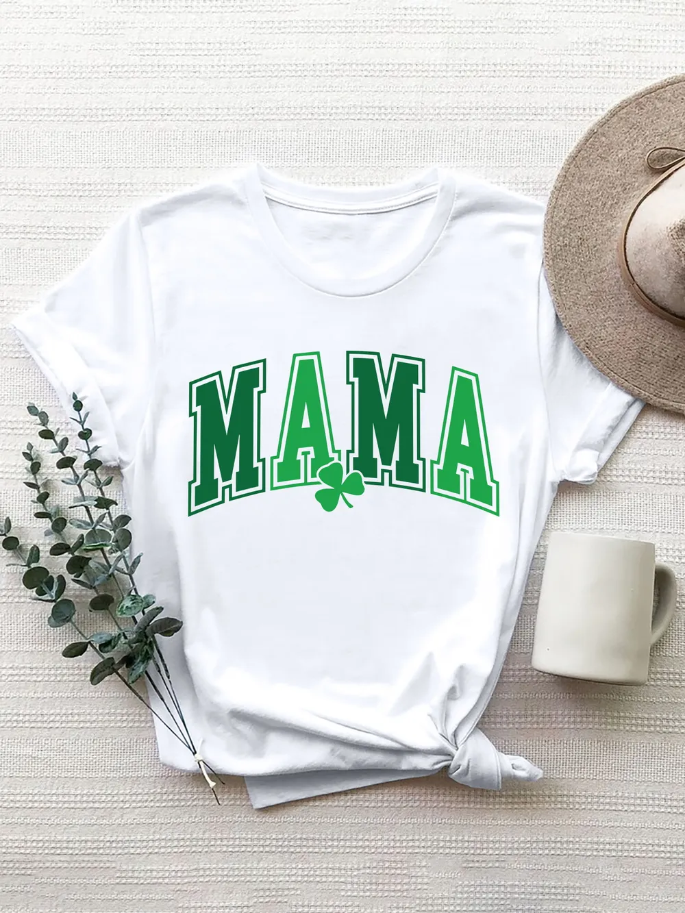 MAMA Round Neck Short Sleeve T-Shirt, image 7