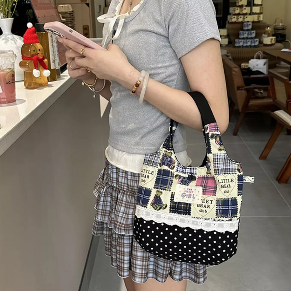 Printed Canvas Handbag, image 3