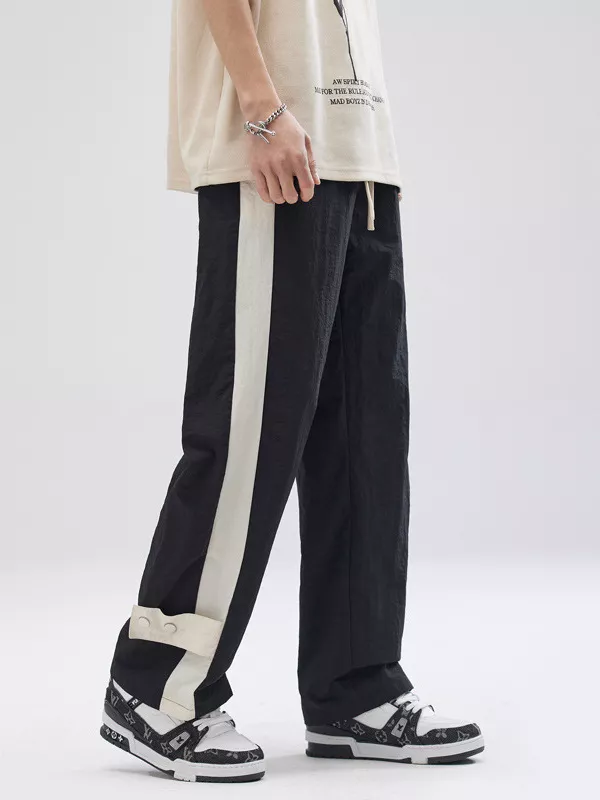 Men's Full Size Side Striped Wide Leg Pants Plus Size, image 4