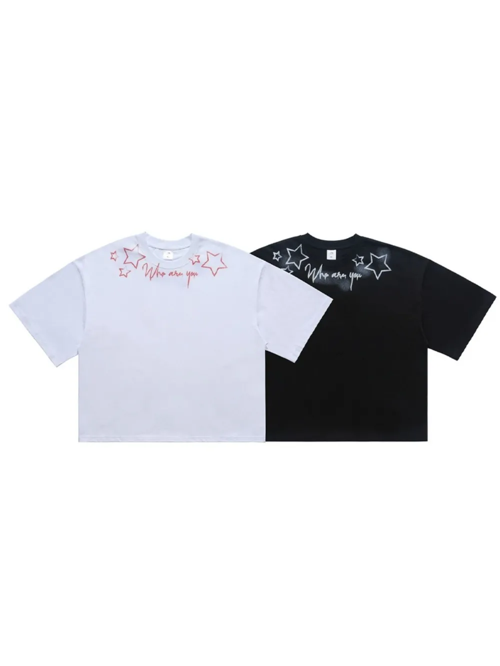 Men's Who Are You Star Graphic Round Neck T-Shirt, image 3