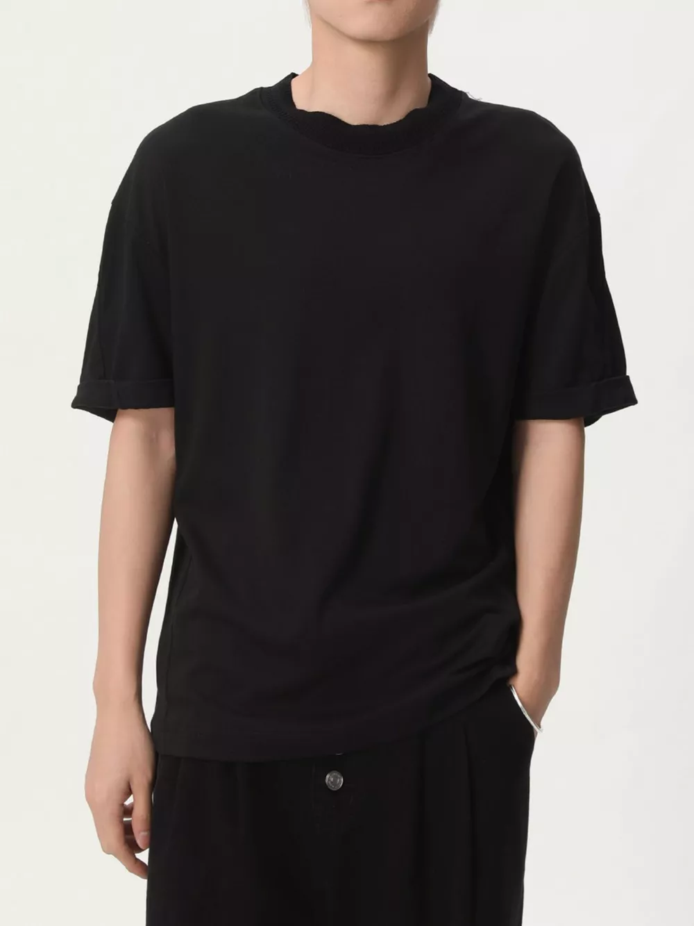 Men's Round Neck Short Sleeve T-Shirt, image 2