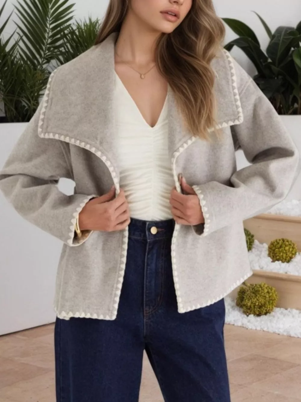 One Button Long Sleeve Outerwear, image 2